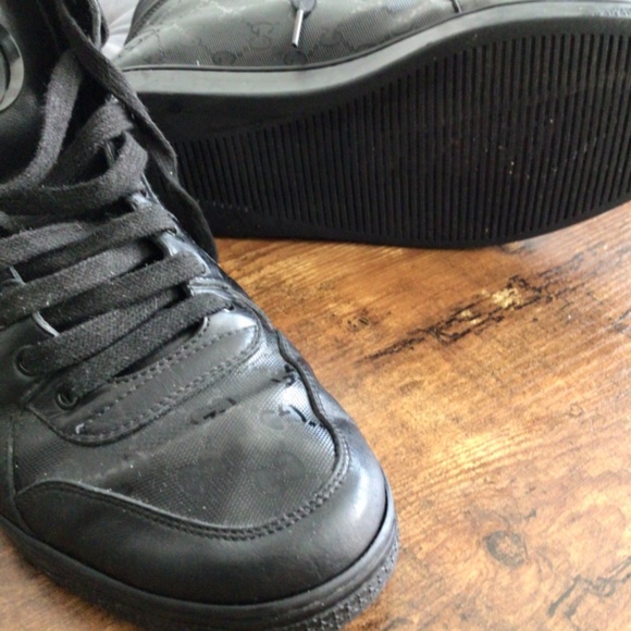« «SOLD» »Gucci GG Imprime High Top Sneakers Mens - Picture 2 of 11